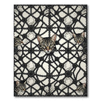 Black Chain Gate Cat Portrait Rug