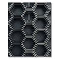 Dark Gray Geometric Hexagonal Stacks Rug