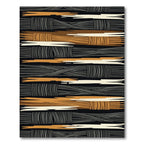 Abstract Earth Tone Woven Stripe Rug