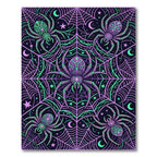 Neon Gothic Spider Web Celestial Rug