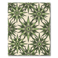 Sage Green Starburst Geometric Tile Rug