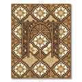 Brown Wooden Arch Floral Medina Rug
