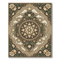 Earthy Beige Floral Mandala Cloud Rug