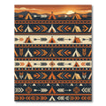 Earthy Sunset Teepee Arrow Geometric Rug