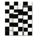 Graphic Black White Checkerboard Grid Rug