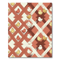 Whimsical Yellow Chick Diamond Plaid Rug