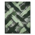 Green Brushstroke Intersecting Lines Rug