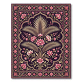 Dark Floral Archway Golden Foliage Rug
