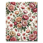 Vintage Pink Rose Blossom Garden Rug