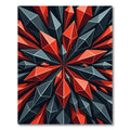 Sharp Ruby Geometric Radiant Star Rug