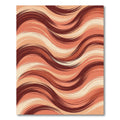 Earthy Terracotta Wavy Abstract Strokes Rug