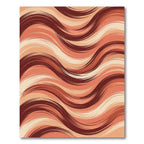 Earthy Terracotta Wavy Abstract Strokes Rug