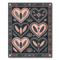 Southwestern Feather Heart Arrow Art Rug