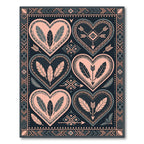 Southwestern Feather Heart Arrow Art Rug