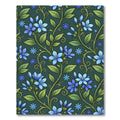 Blue Floral Vine Botanical Art Rug