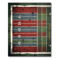 Weathered Grid Sport Field Grunge Rug