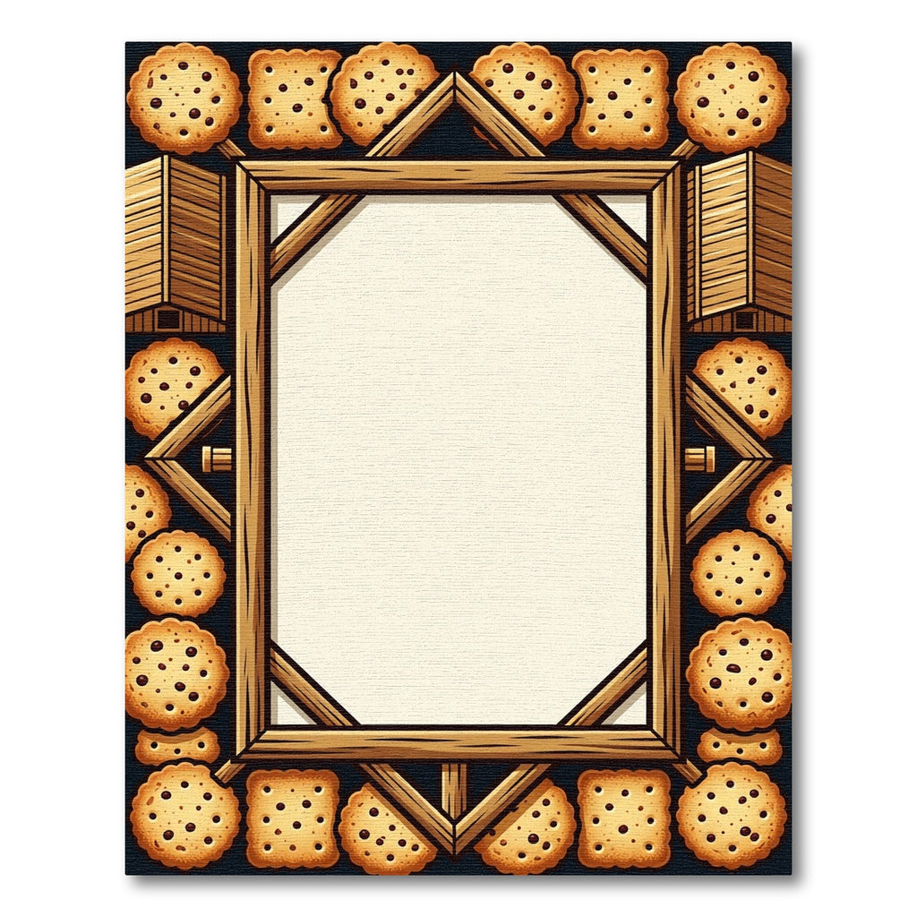 Delightful Chocolate Chip Cookie Border Rug
