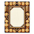 Delightful Chocolate Chip Cookie Border Rug