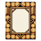 Delightful Chocolate Chip Cookie Border Rug