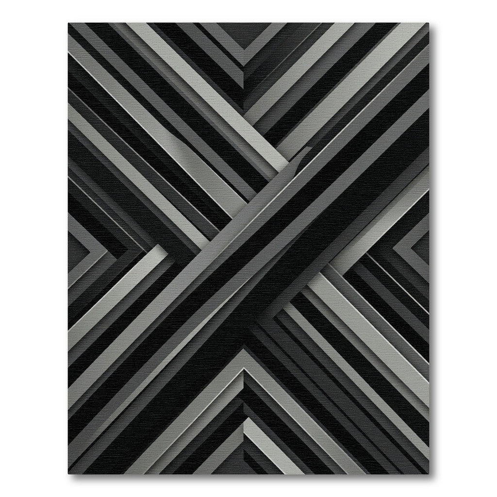 Monochromatic Overlapping Stripe Composition Rug