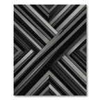 Monochromatic Overlapping Stripe Composition Rug