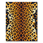 Bold Golden Leopard Spotted Animal Skin Rug