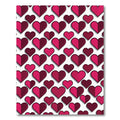 Deep Pink Heart Scatter Rug