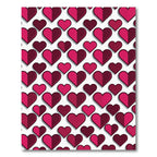 Deep Pink Heart Scatter Rug