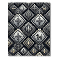 Tribal Diamond Cross Animal Relief Rug