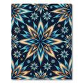 Celestial Blue and Gold Starburst Rug
