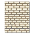 Cream Geometric Brick Grid Rug