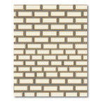 Cream Geometric Brick Grid Rug