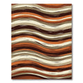 Earthy Tones Brushstroke Wave Rug