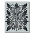 Monochromatic Feather Arrow Mandala Rug