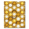 Golden Geometric Honeycomb Hexagon Abstract Rug