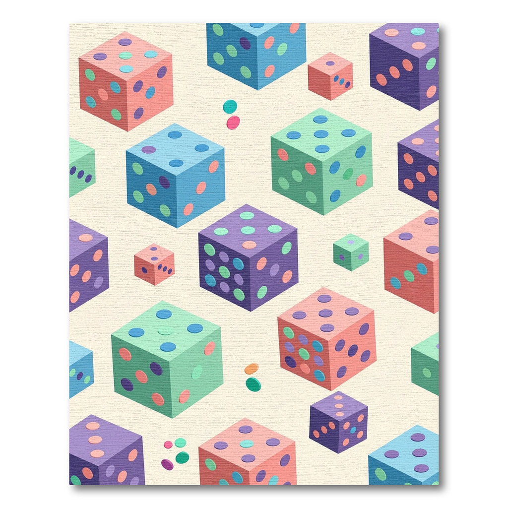 Playful Multicolor Isometric Dot Array Rug