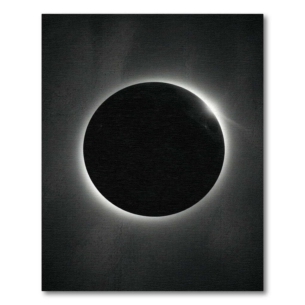 Dramatic Black Solar Eclipse Halo Rug