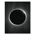 Dramatic Black Solar Eclipse Halo Rug