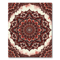 Ornate Crimson Mandala Floral Medallion Rug