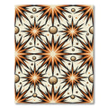 Retro Midcentury Starburst Copper Spheres Rug