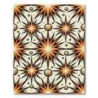 Retro Midcentury Starburst Copper Spheres Rug