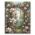 Pink Magnolia Garden Arch Rug