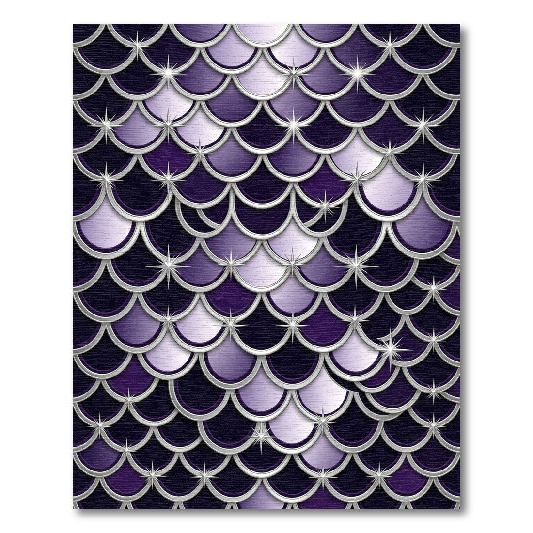 Metallic Purple Shimmering Scale Zenith Rug