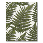 Lush Forest Fern Green Botanical Art Rug