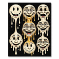 Melting Surreal Cream Faces Creepy Art Rug