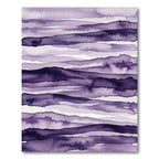 Abstract Watercolor Purple Wavy Stripe Rug
