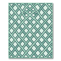 Sage Green Interlocking Lattice Grid Rug