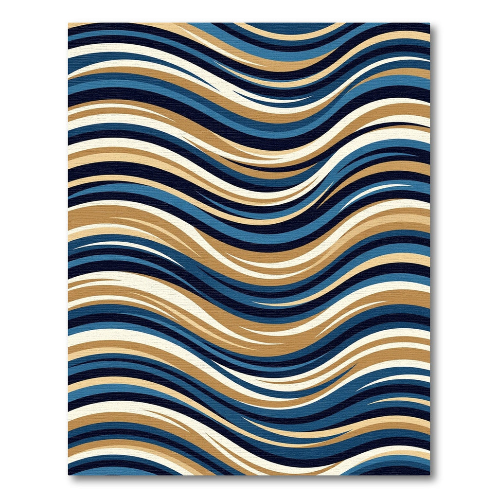 Navajo Blue Golden Wave Rug