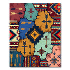 Geometric Tribal Arrow Southwestern Tapestry Rug
