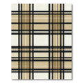 Classic Cream and Taupe Plaid Rug
